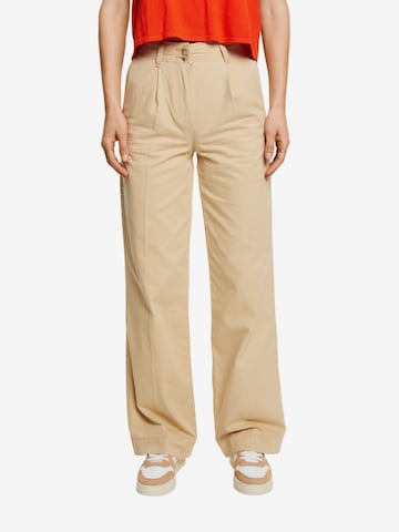 ESPRIT Wide Leg Bügelfaltenhose in Beige: predná strana