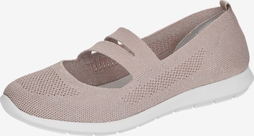 REMONTE Ballet Flats with Strap 'R7102' in Pink: front