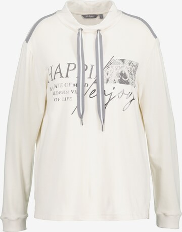 Sweat-shirt Ulla Popken en blanc : devant