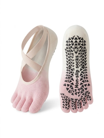 Millo Athletic Socks 'Freedom Yoga' in Pink: front
