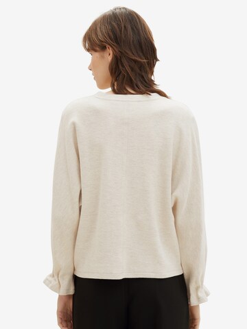 TOM TAILOR DENIM Sweatshirt in Beige