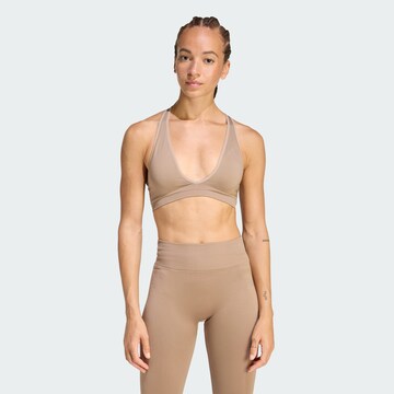 Bustier Soutien-gorge de sport 'Essentials' ADIDAS PERFORMANCE en marron : devant
