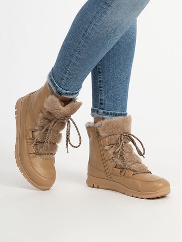 VITAFORM Schnürstiefelette in Braun