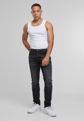 2Y Premium Slimfit Jeans 'Leonardo' in Schwarz