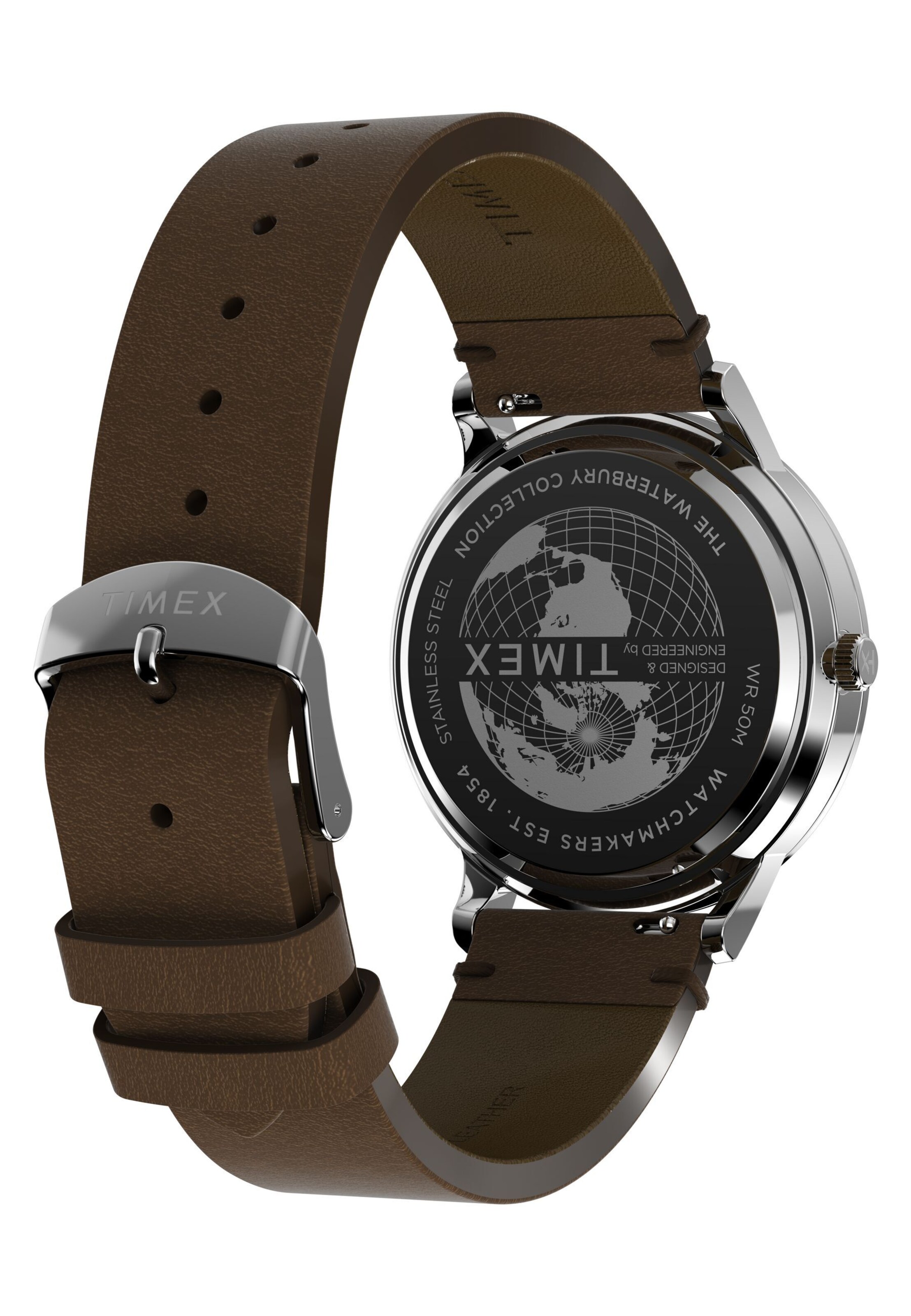 TIMEX Analogt ur 'Waterbury Classic' i brun