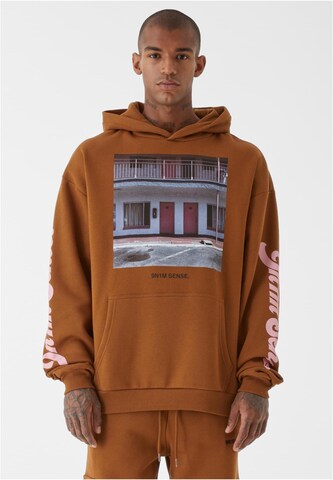 9N1M SENSE Sweatshirt in Braun: Vorderseite