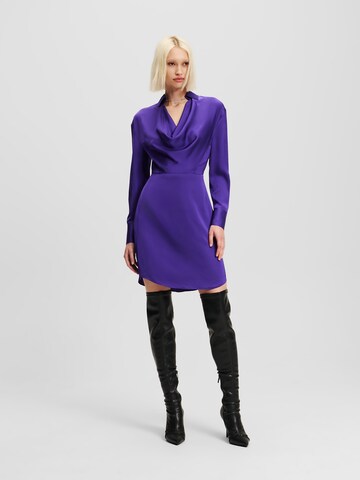 Karl Lagerfeld Kleid 'Signature Chain' in Lila: Vorderseite