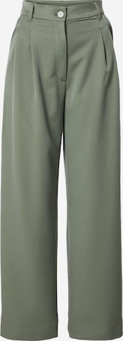 Monki Pleat-Front Pants 'Ginny' in Green: front
