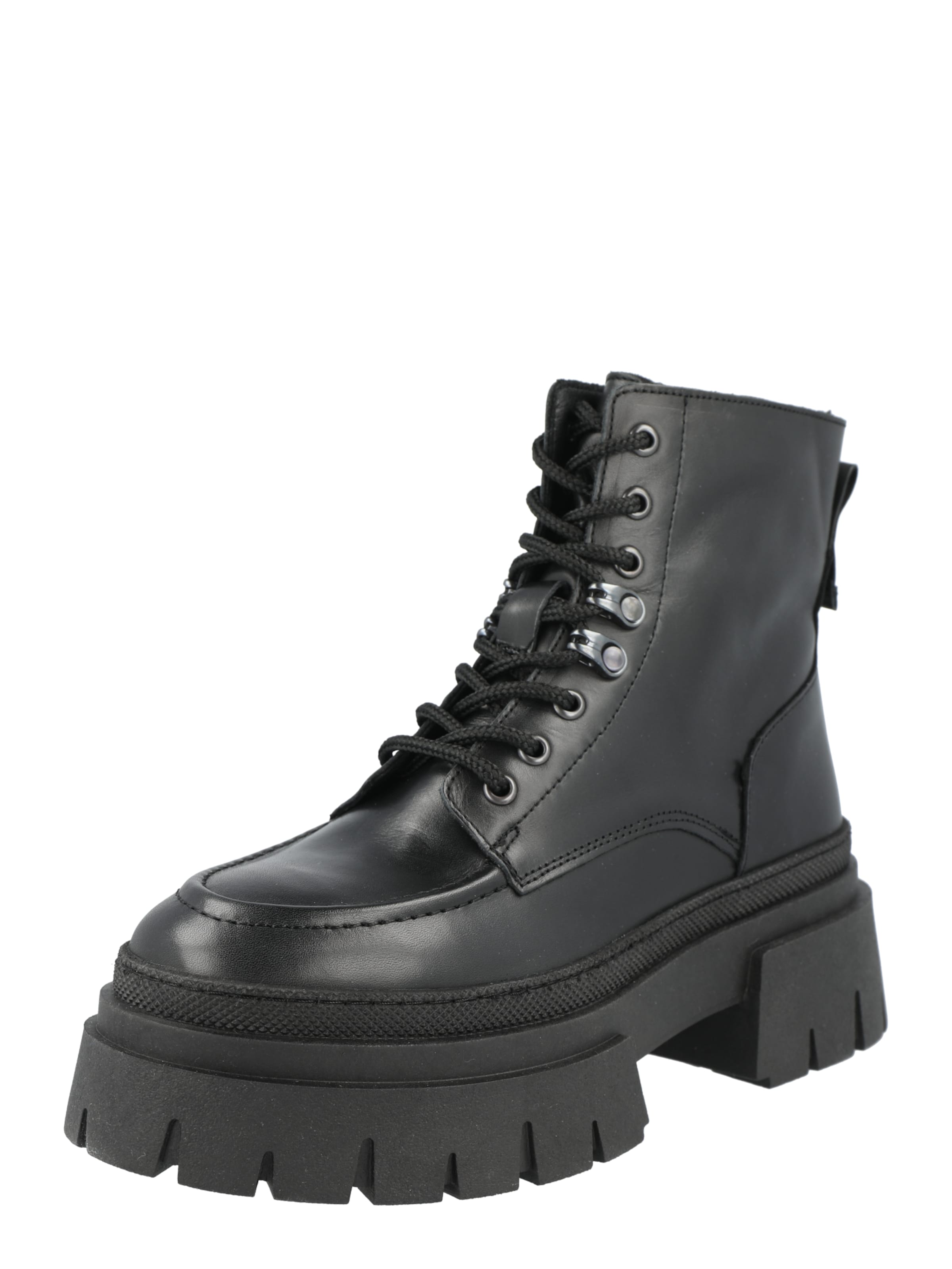 ABOUT YOU Šněrovací kozačky 'Rania' – černá: přední strana