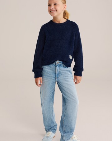 WE Fashion Свитер в Синий