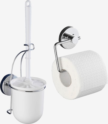 Wenko Bathroom Set 'Milazzo' in Silver: front