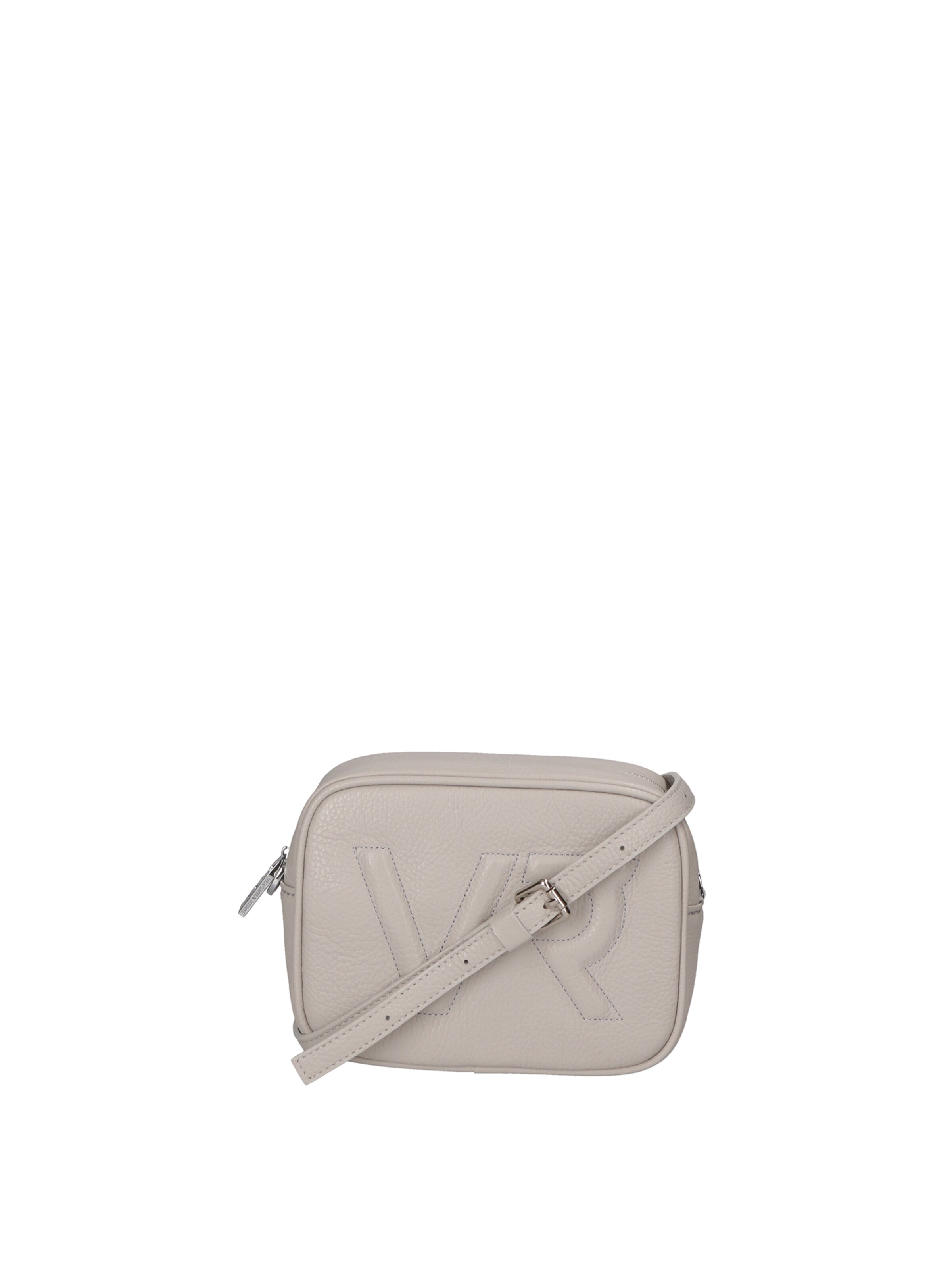 Borsa a tracolla 'Borsa a Tracolla Donna Pelle Virginia Rhinè Zip' di Virginia Rhinè in grigio
