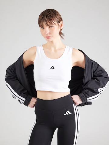 ADIDAS SPORTSWEAR - Top deportivo 'Essentials' en blanco: frente
