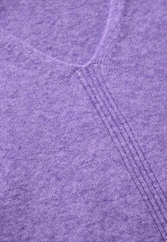 CECIL Kuscheliger V-Neck Pullover in Lila