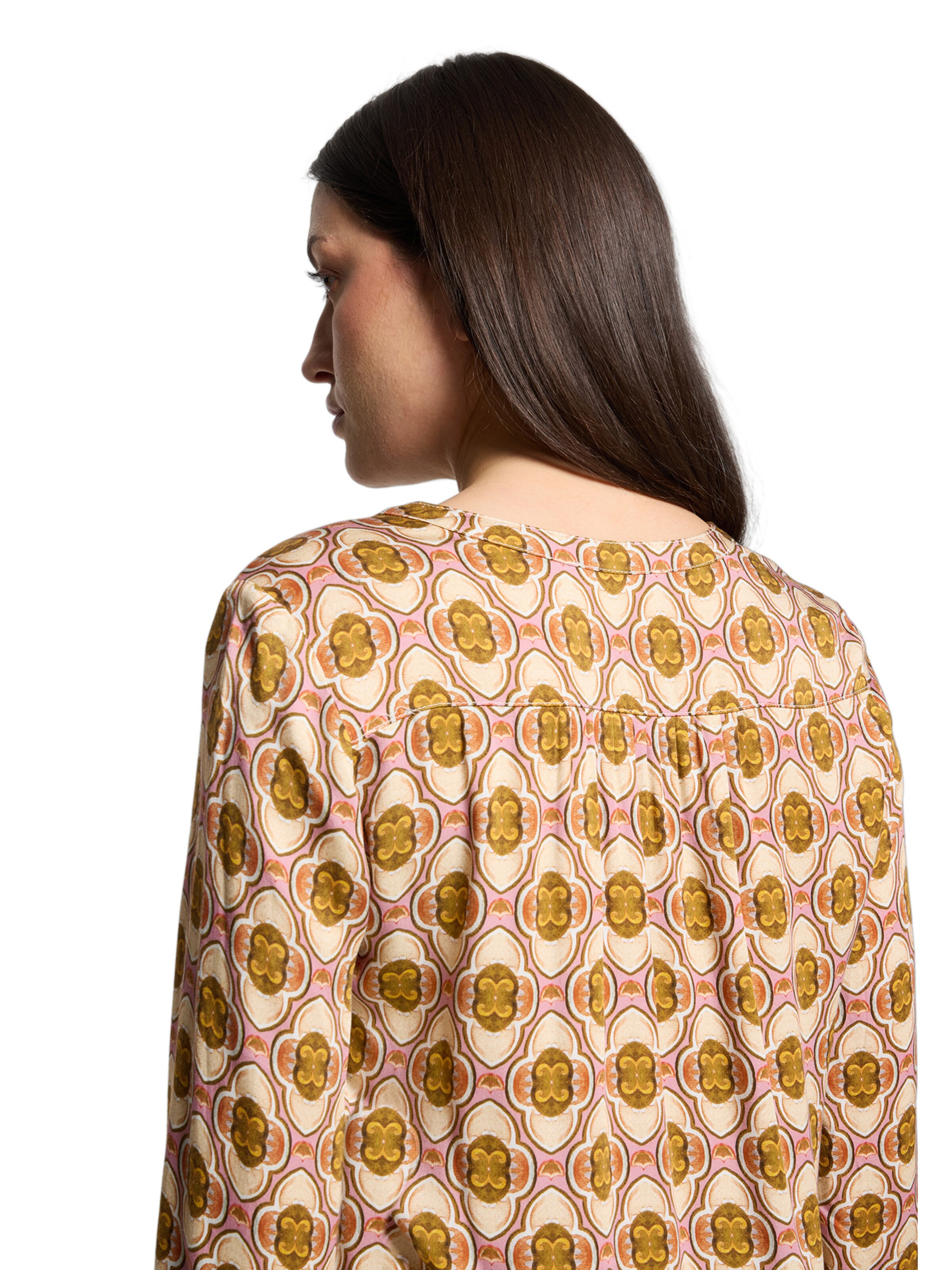 Cartoon Casual-Bluse mit Knöpfen in Braun