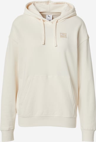 Sweat-shirt 'ESS ELEVATED' PUMA en blanc : devant