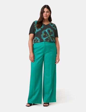 Wide Leg Pantalon à plis SAMOON en vert