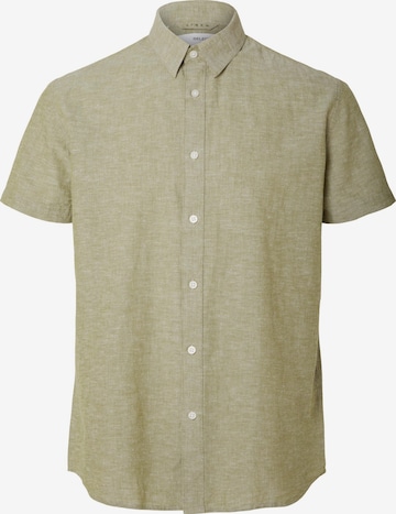 Chemise SELECTED en vert : devant