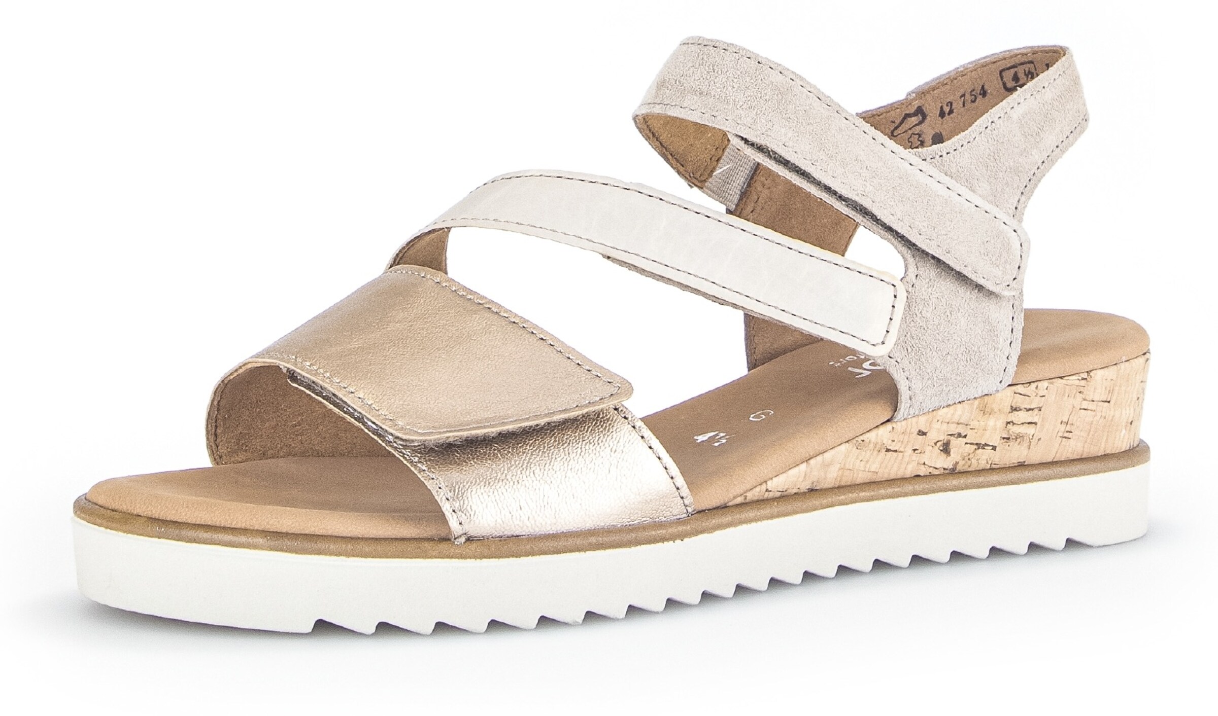 GABOR Sandalen met riem in Beige: voorkant