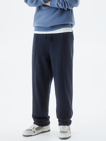 Pull&Bear Regular Pants in Blue: front