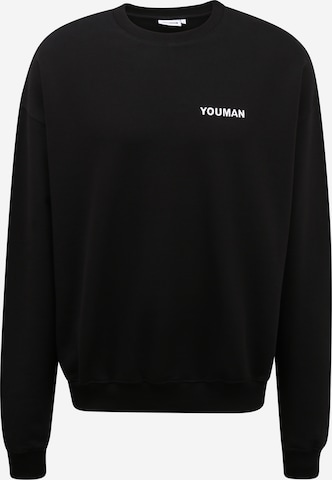 Youman Sweatshirt 'Casper' in Schwarz: predná strana