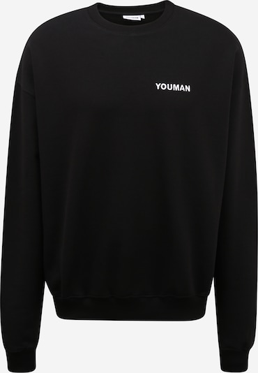 Youman Sweater majica 'Casper' u crna / bijela, Pregled proizvoda