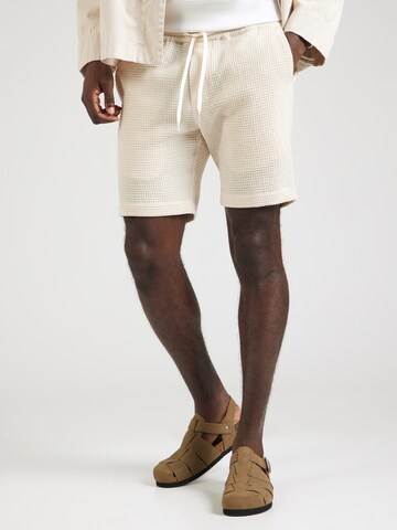 STRELLSON Regular Broek 'Hiro' in Wit: voorkant