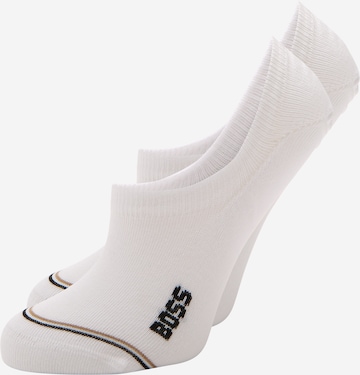 balts BOSS Zeķes 'Iconic': no priekšpuses