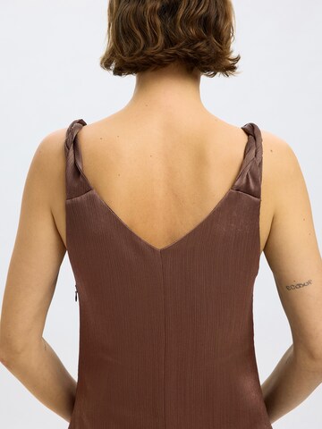 SELECTED FEMME Evening Dress 'SLFNora' in Brown