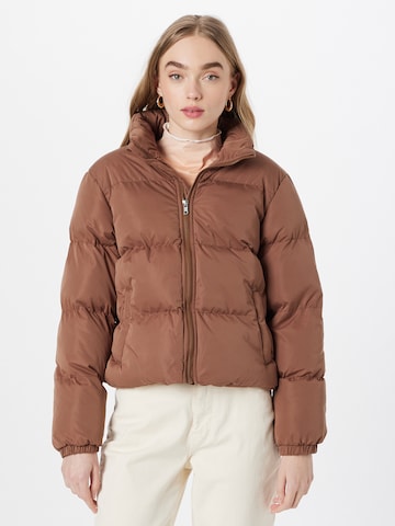 Urban Classics Winter Jacket in Brown: front