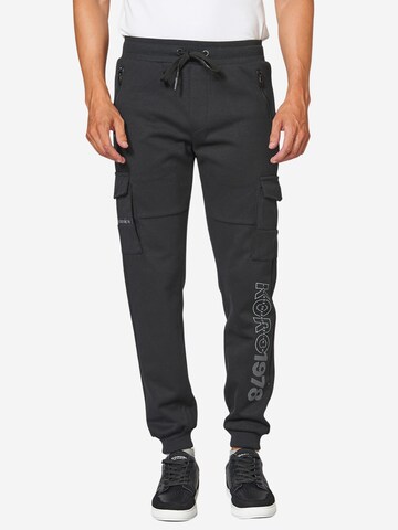 KOROSHI Zúžený Kalhoty – černá: přední strana