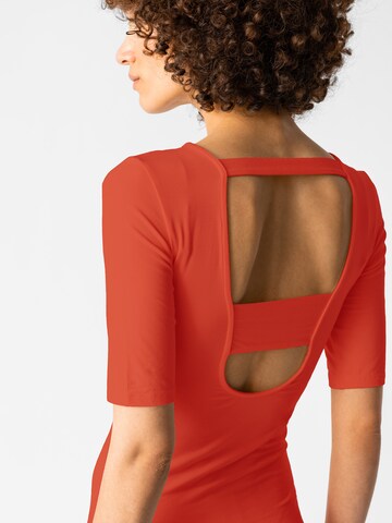 Les Lunes Shirt bodysuit 'Charlotte' in Orange