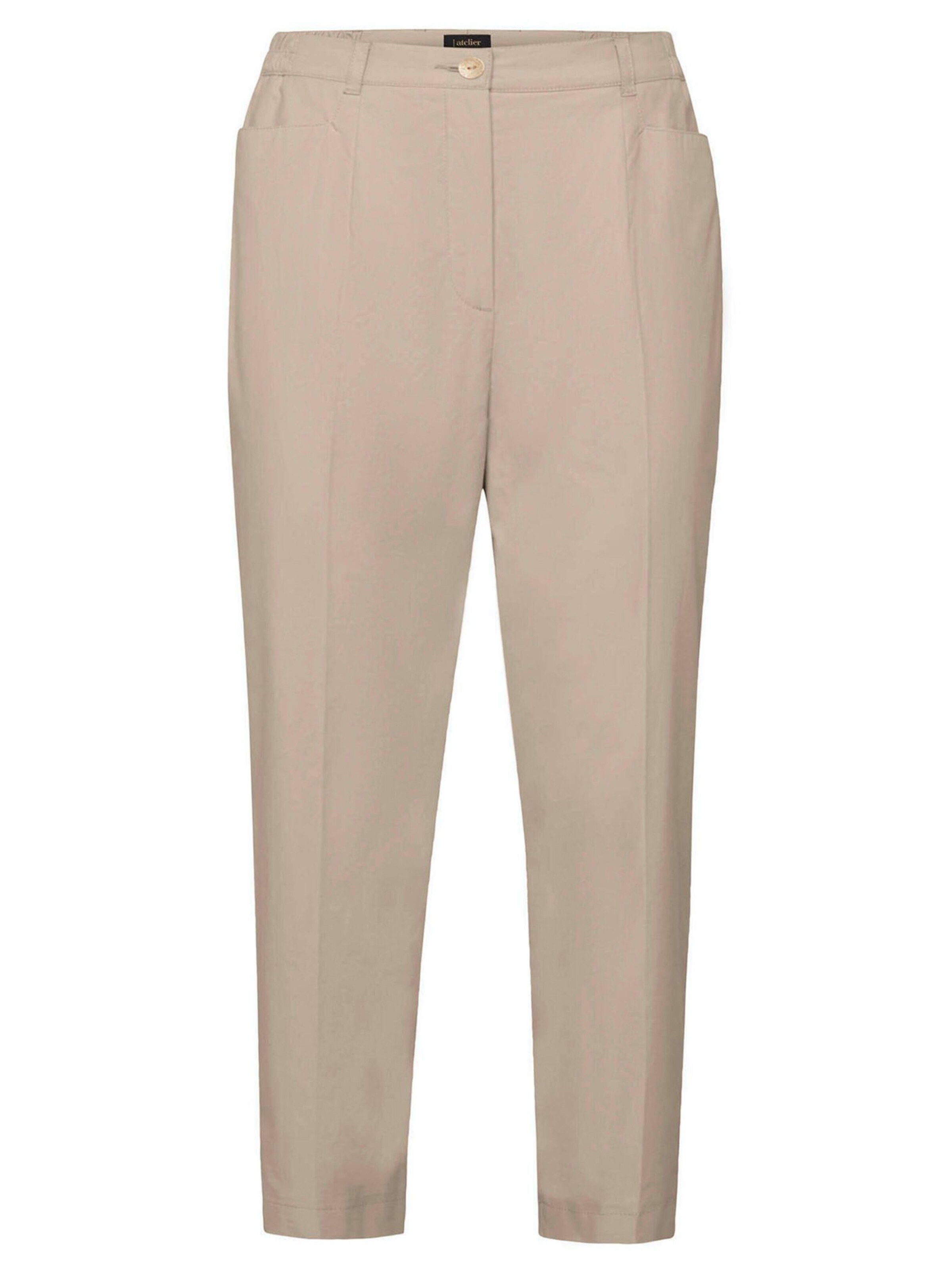 Goldner Trousers 'Carla' in Beige: front