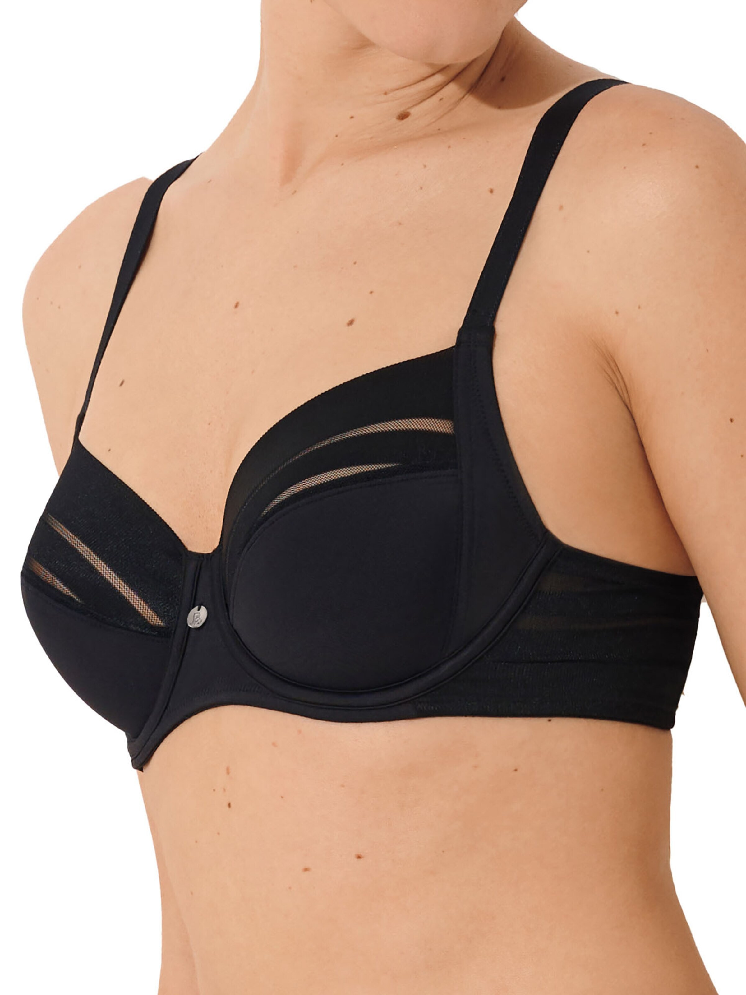Lisca T-shirt Bra 'Alegra' in Black