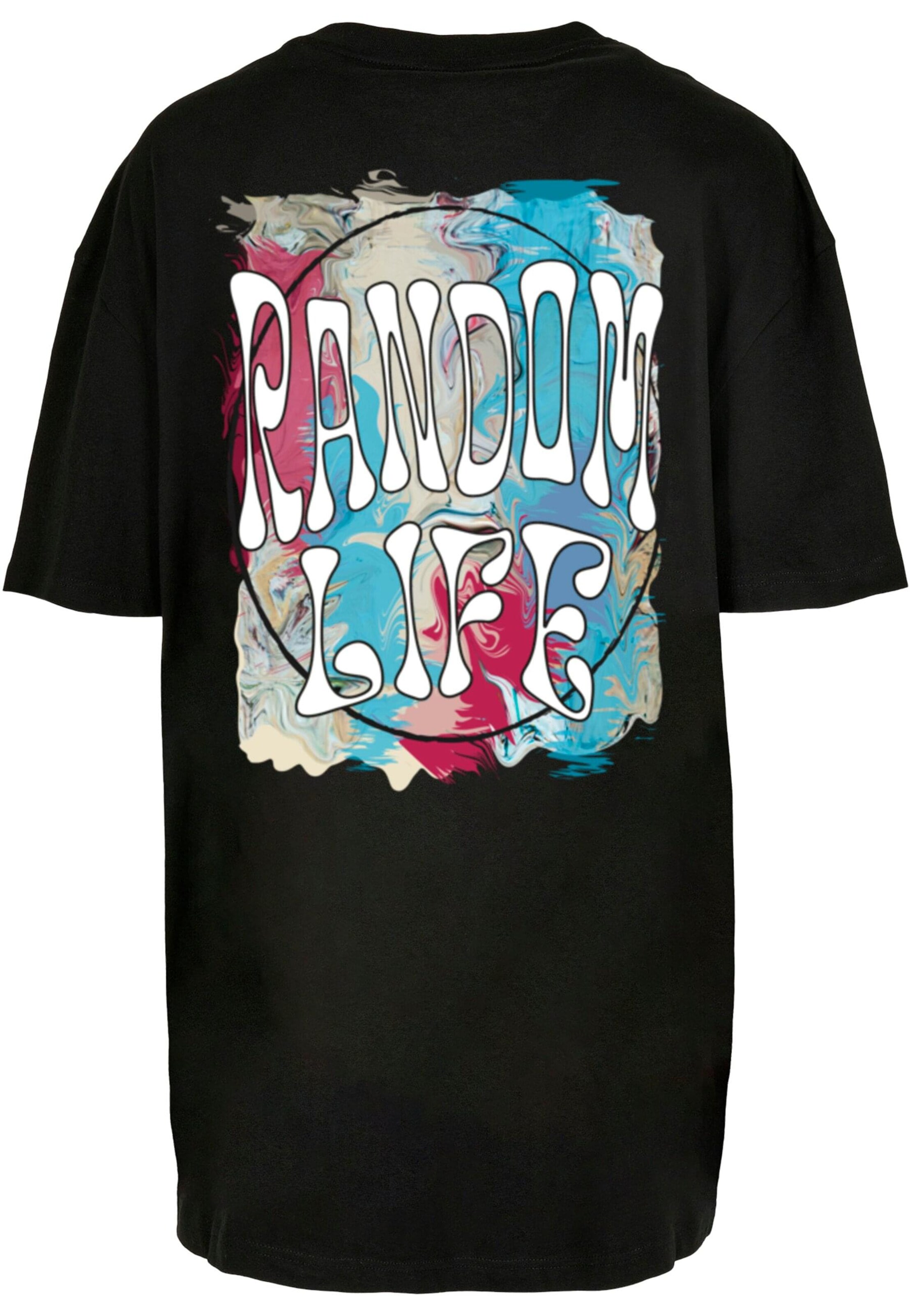 Merchcode T-Shirt 'Random Life' in Schwarz