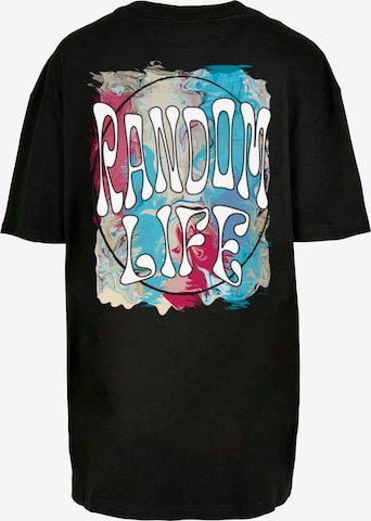 Merchcode Oversized shirt 'Random Life' in Zwart