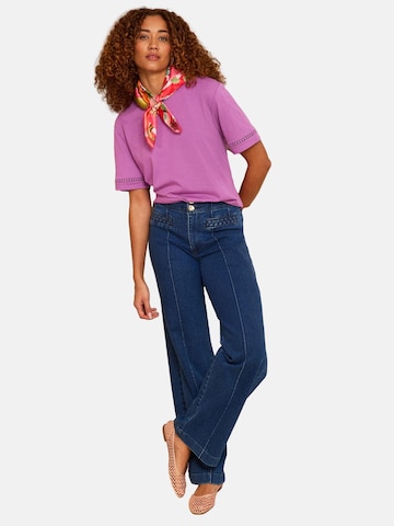 love & roses Shirt in Purple: front