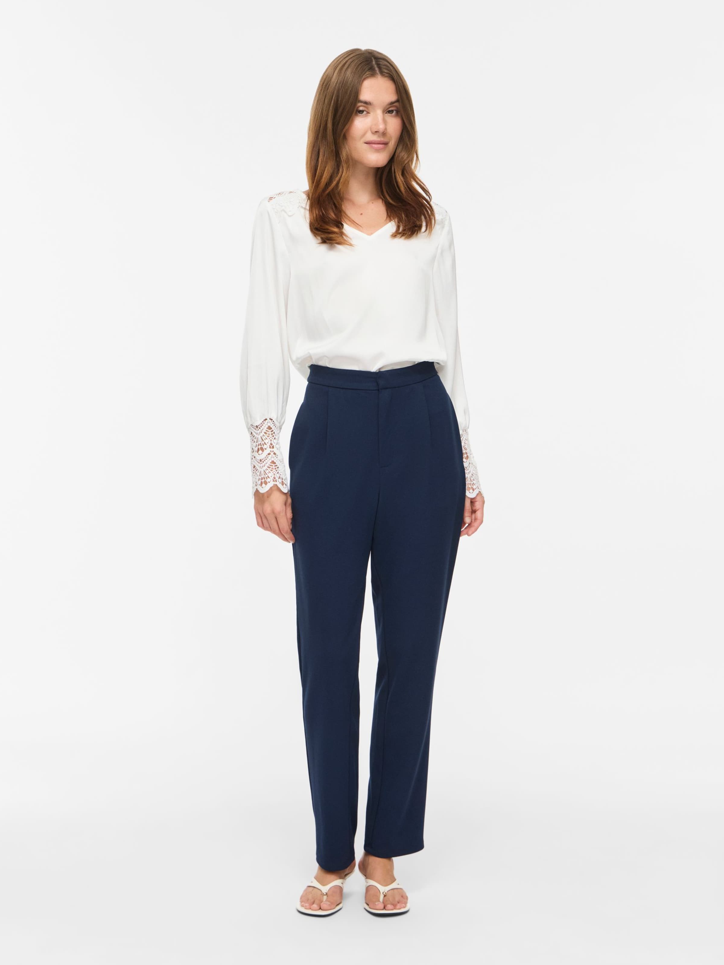 VILA Slimfit Broek 'VIClara' in Blauw
