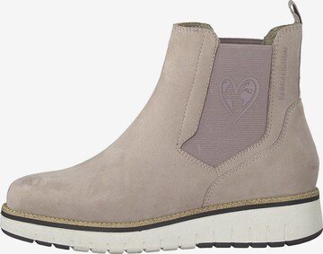 Earth Edition by Marco Tozzi Chelsea Boots in Purple