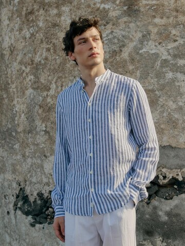 Coupe regular Chemise ' CFANTON LS CC linen striped shirt ' Casual Friday en bleu