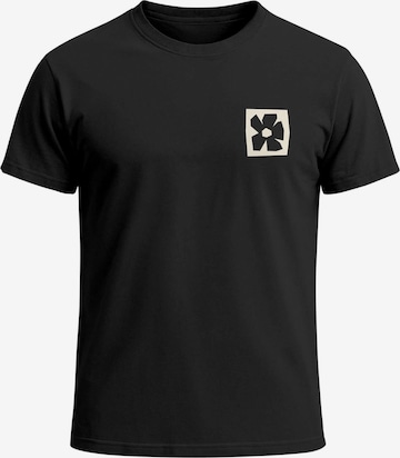 Neverless Shirt 'Blume Quadrat' in Black: front