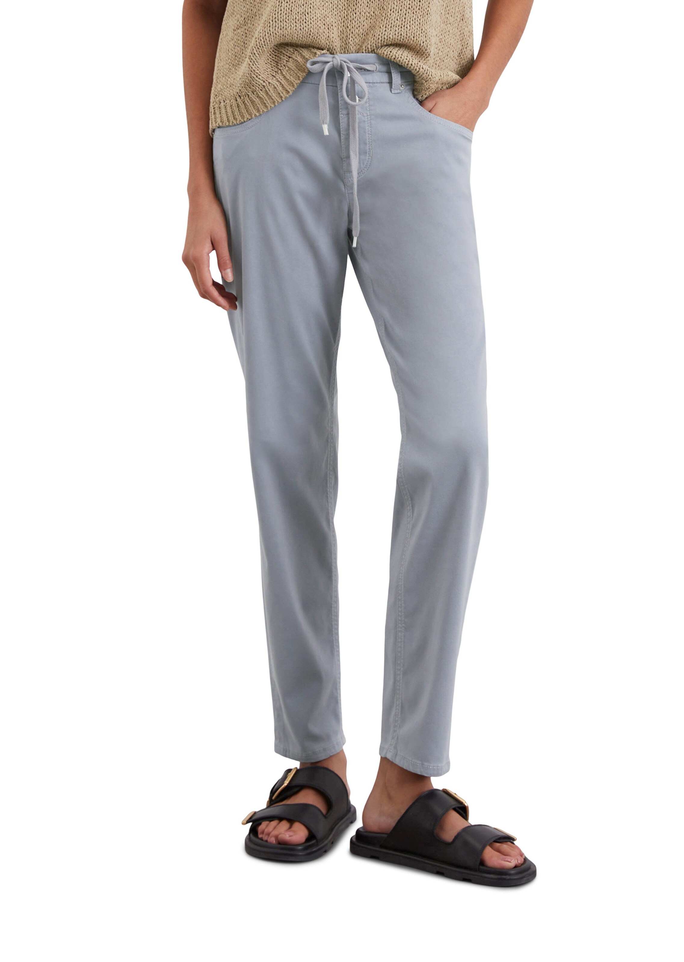 Marc O'Polo Loosefit Hose 'Theda' in Blau: Vorderseite