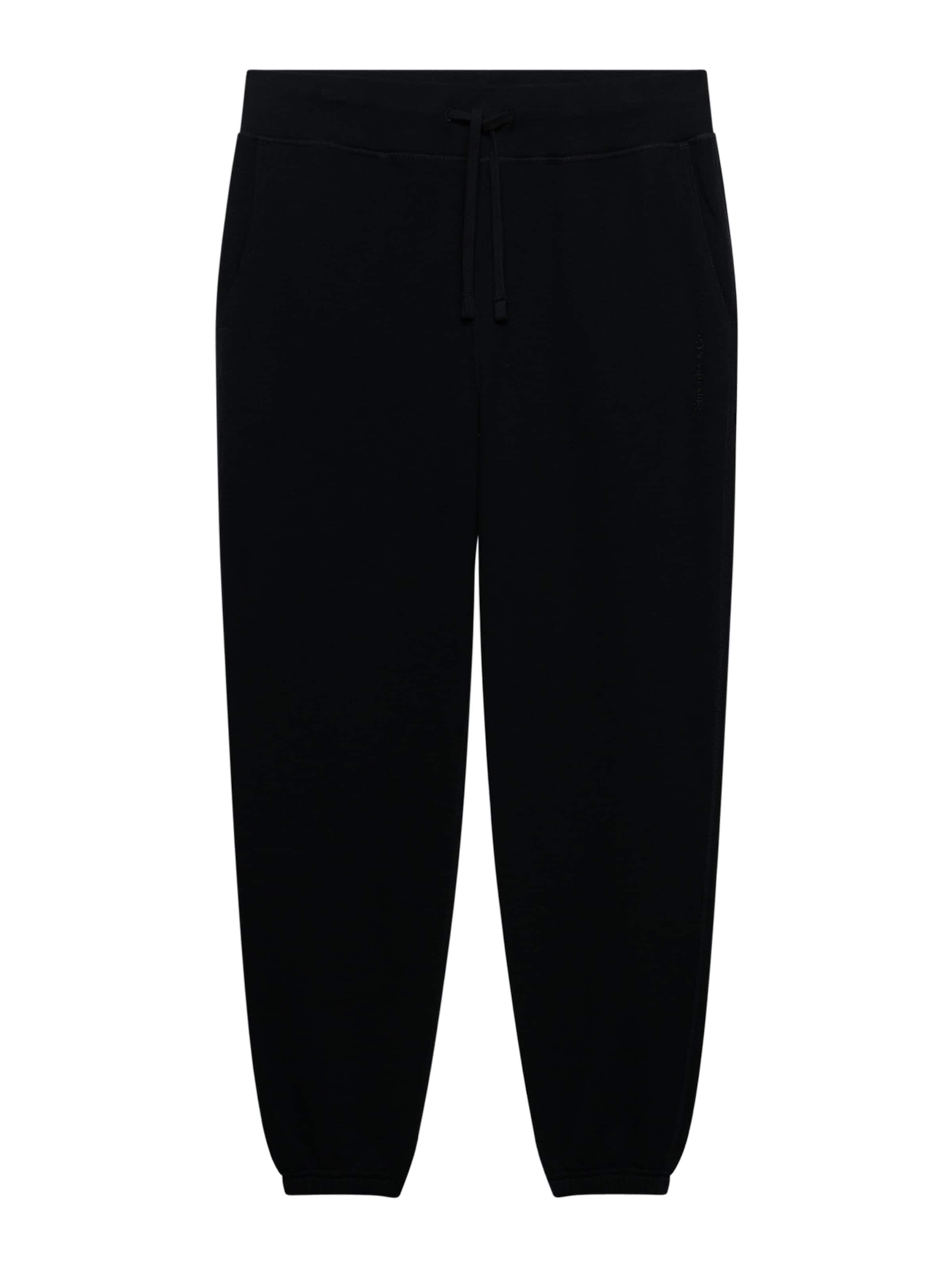 Tapered Pantaloni 'ESSENTIAL' de la Superdry & Co pe negru: față