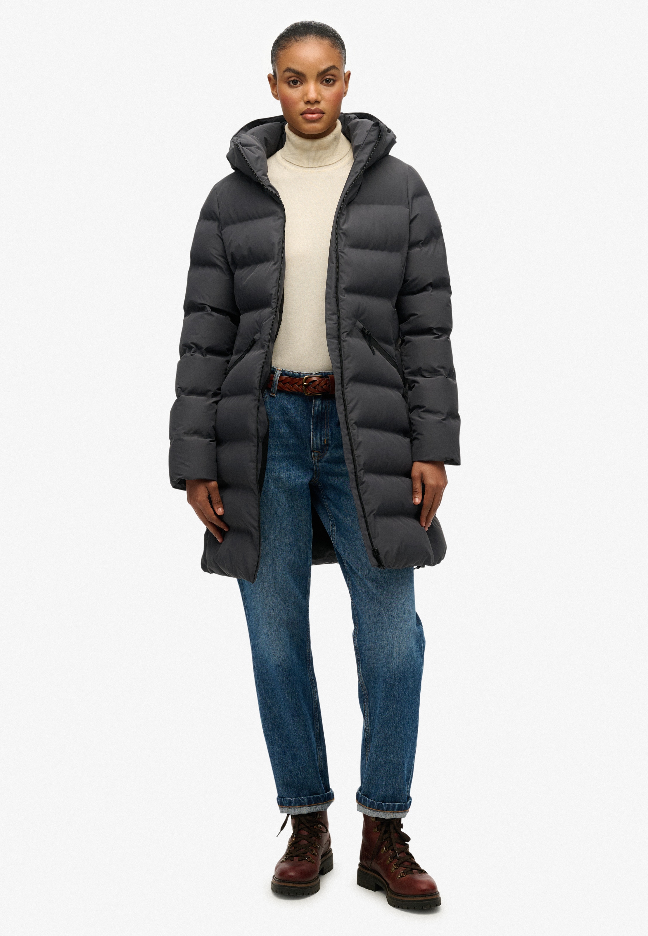 Superdry & Co Tussenjas 'City' in Grijs: voorkant