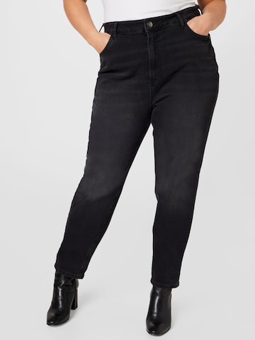 Coupe slim Jean River Island Plus en noir : devant