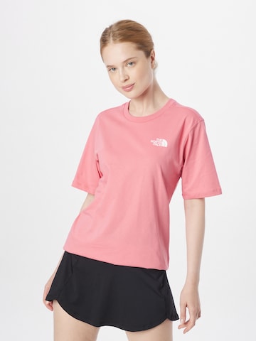 T-shirt 'SIMPLE DOME' THE NORTH FACE en rose : devant