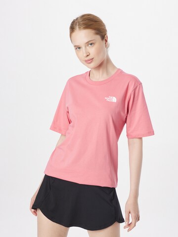 THE NORTH FACE T-Shirt 'SIMPLE DOME' in Pink: predná strana