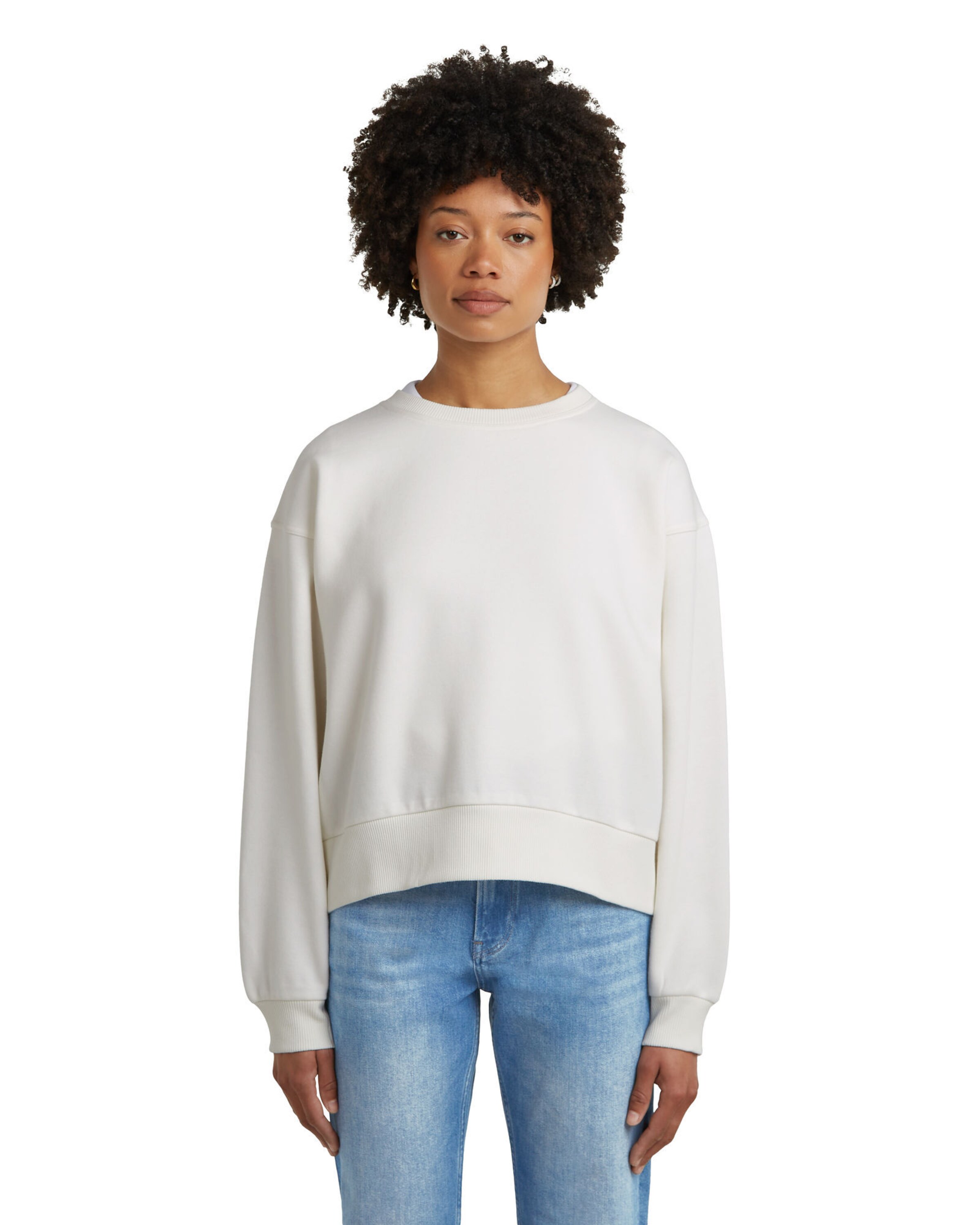 Sweat-shirt 'Premium Core' G-STAR en blanc : devant