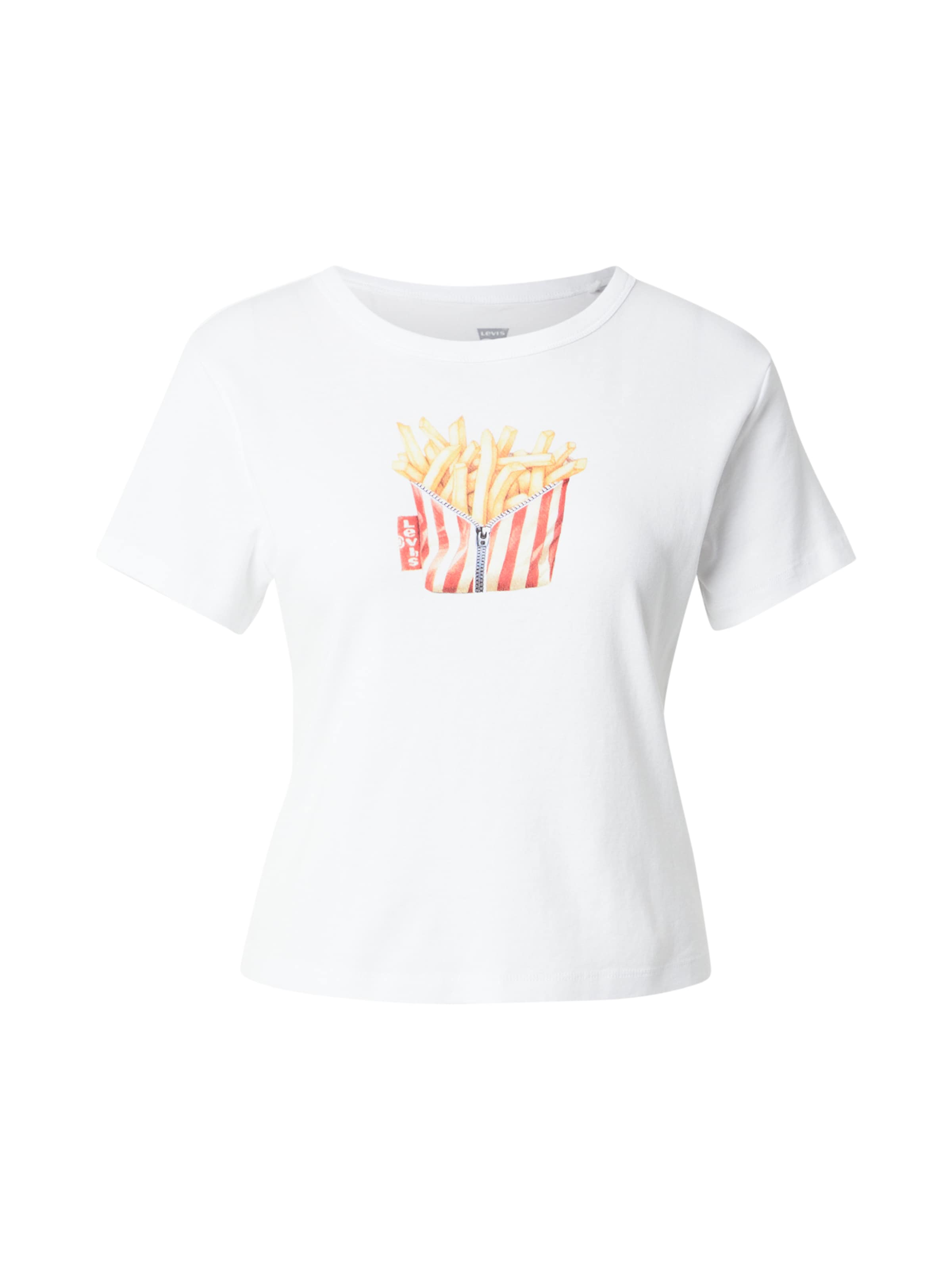 LEVI'S ® Majica 'Graphic Rickie Tee' u med / siva / krvavo crvena / bijela, Pregled proizvoda