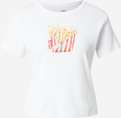 LEVI'S ® Majica 'Graphic Rickie Tee' u med / siva / krvavo crvena / bijela, Pregled proizvoda